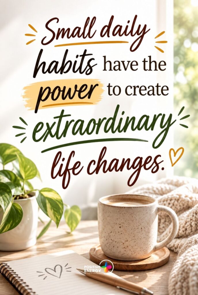 Small daily habits have the power to create extraordinary life changes