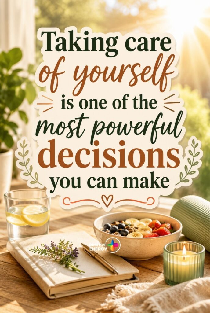 Taking care of yourself is one of the most powerful decisions you can make