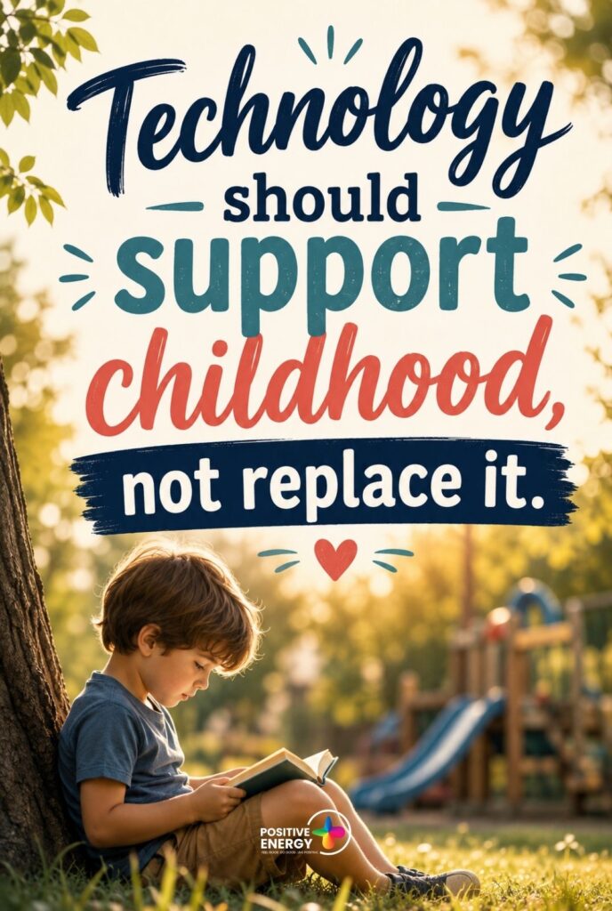 Technology should support childhood, not replace it.