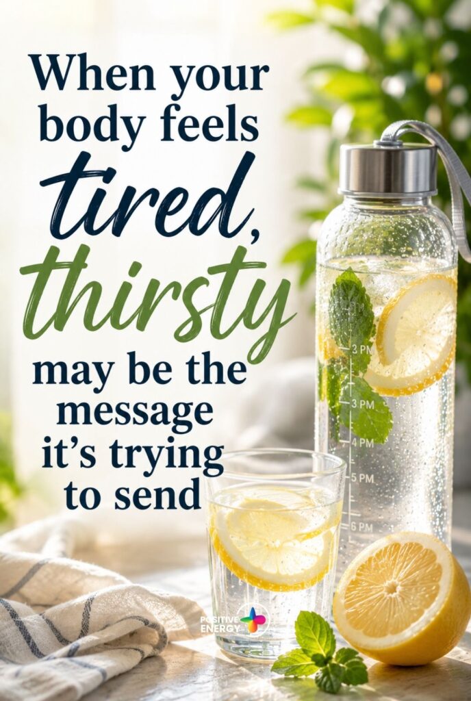 When your body feels tired, thirsty may be the message it's trying to send