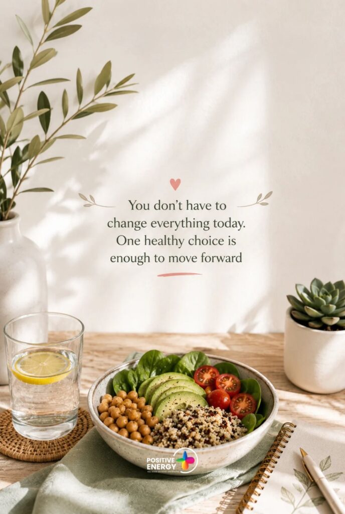 "You don’t have to change everything today. One healthy choice is enough to move forward