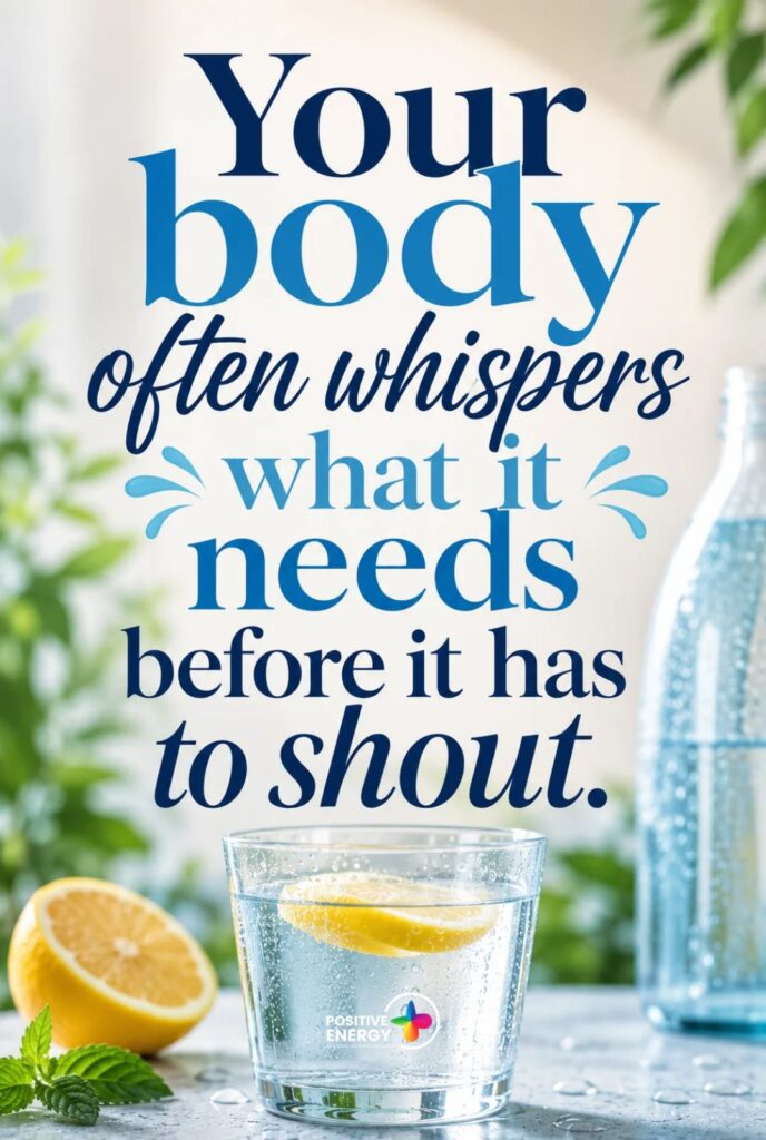 Your body often whispers what it needs before it has to shout