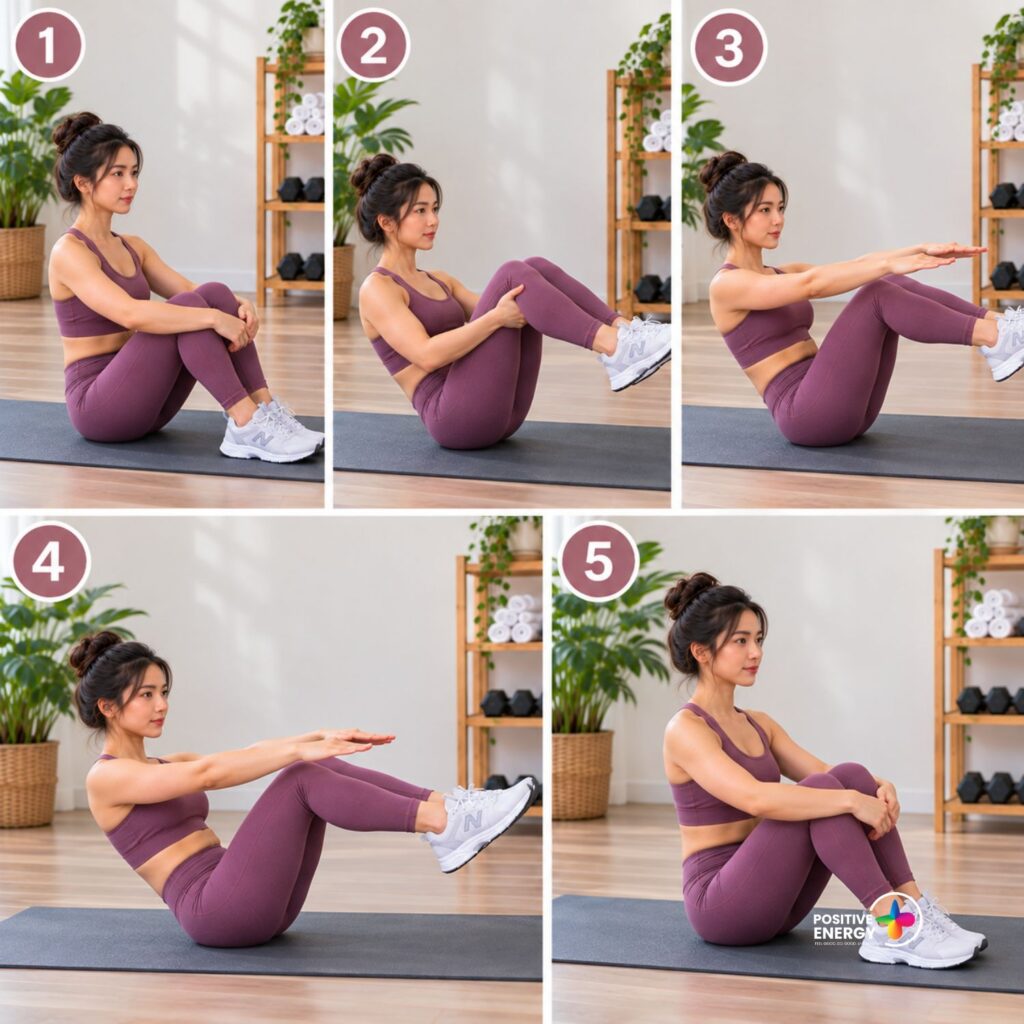 Bent-Leg Boat Pose Hold