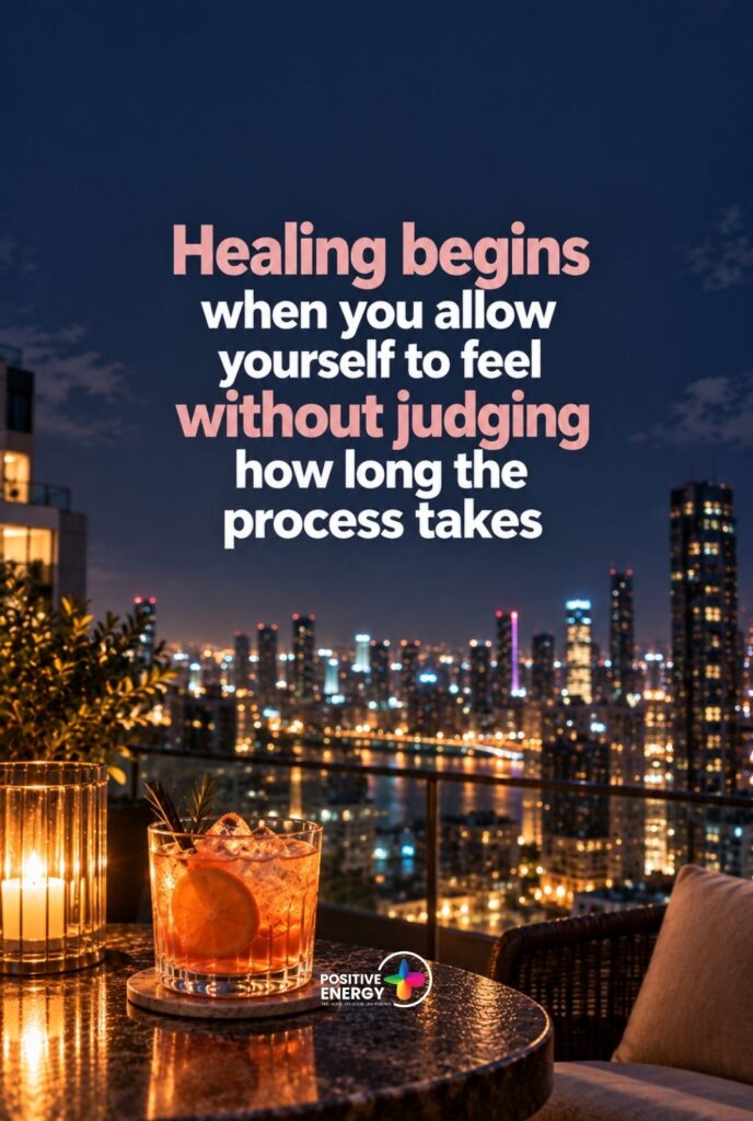 Healing begins when you allow yourself to feel without judging how long the process takes