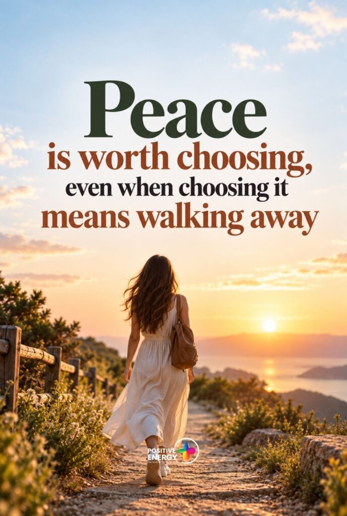 Peace is worth choosing, even when choosing it means walking away