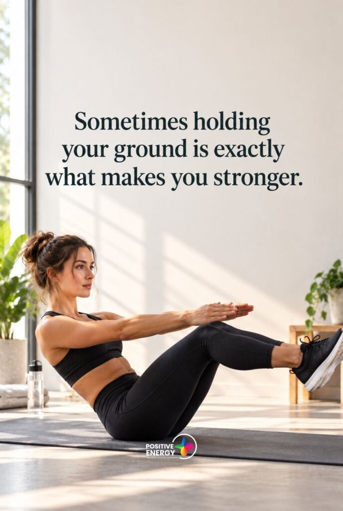 Sometimes holding your ground is exactly what makes you stronger