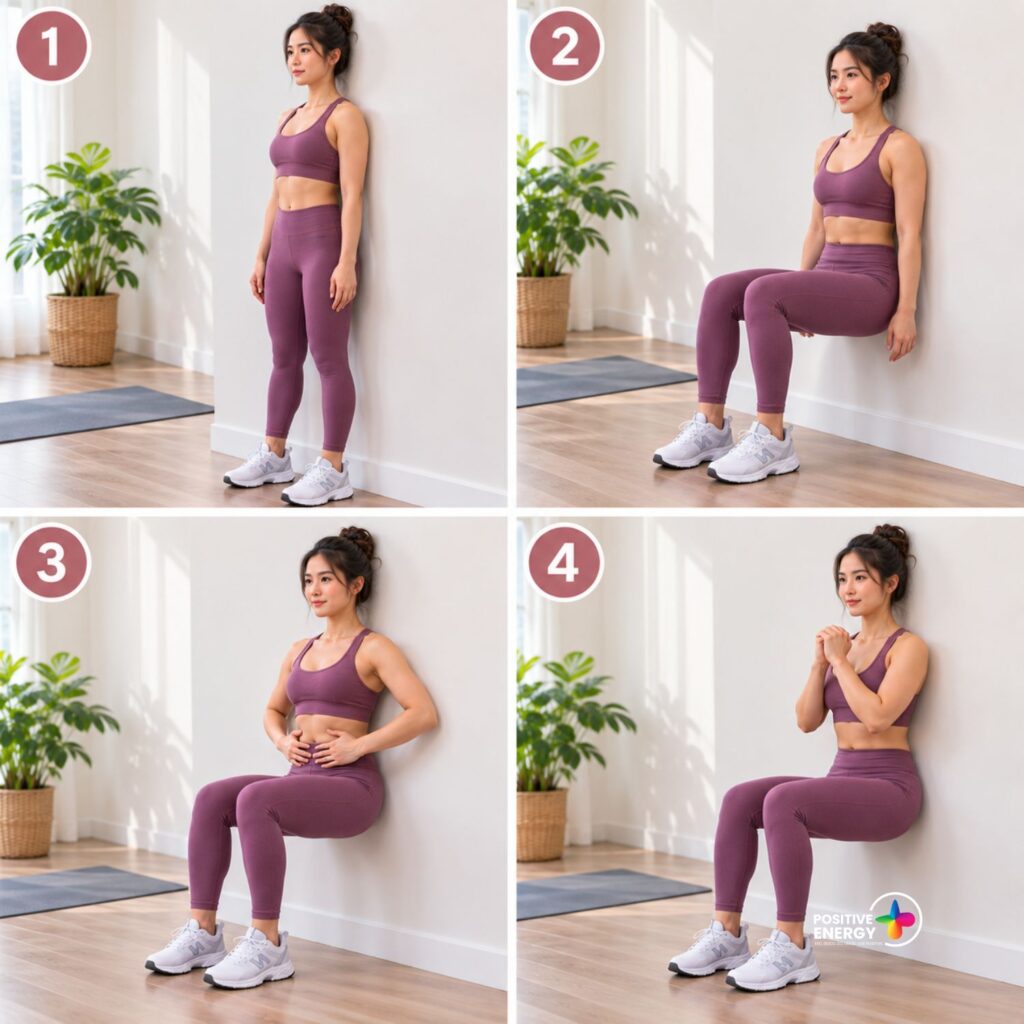 Wall Sit with Core Engagement