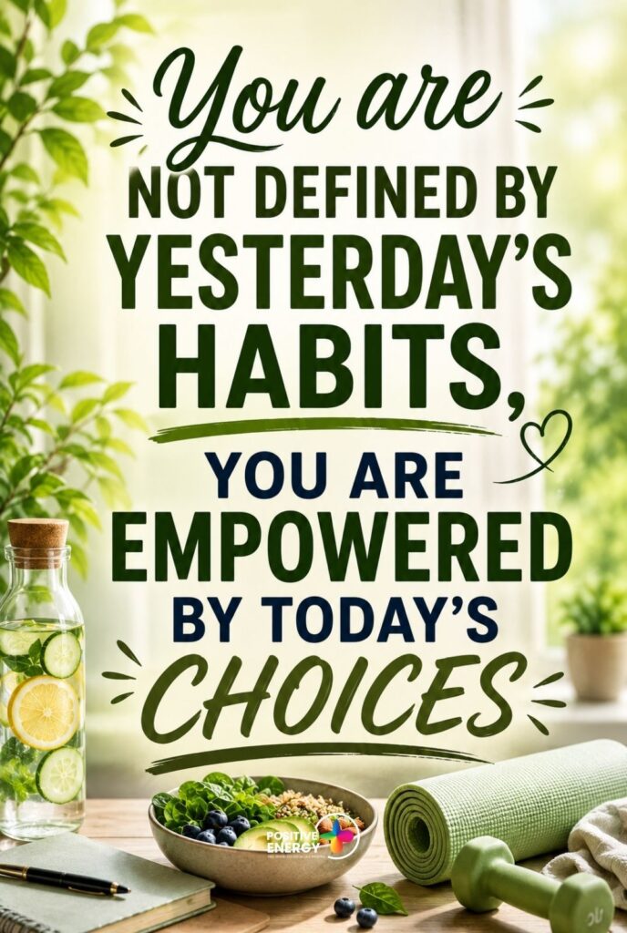 You are not defined by yesterday's habits, you are empowered by today's choices
