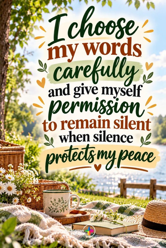 I Choose My Words Carefully and Protect My Peace