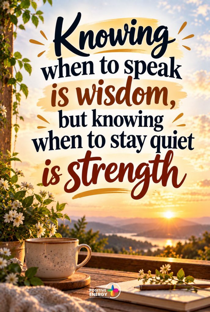 Knowing When to Stay Quiet Is a Powerful Kind of Strength