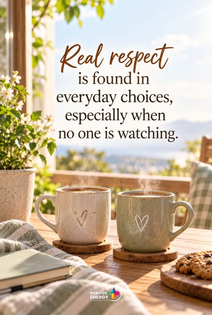 Real Respect Is Shown in the Everyday Choices No One Sees