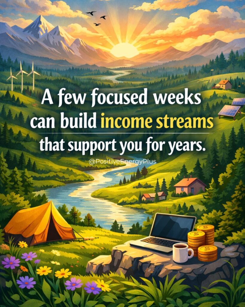 A few focused weeks can build income streams that support you for years