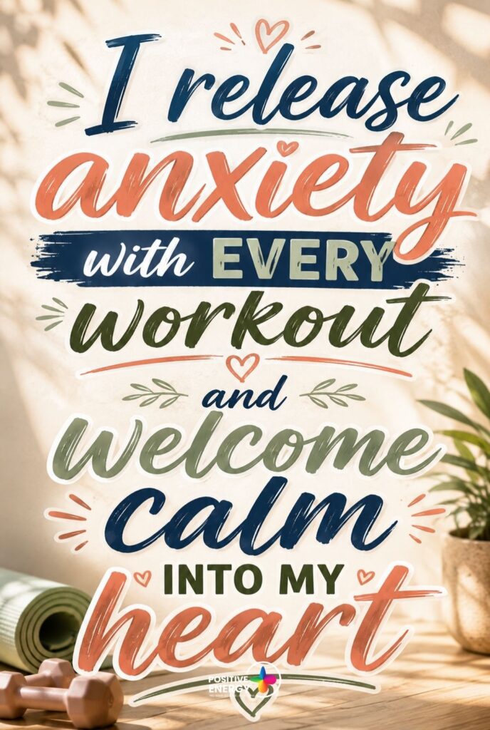 I release anxiety with every workout and welcome calm into my heart