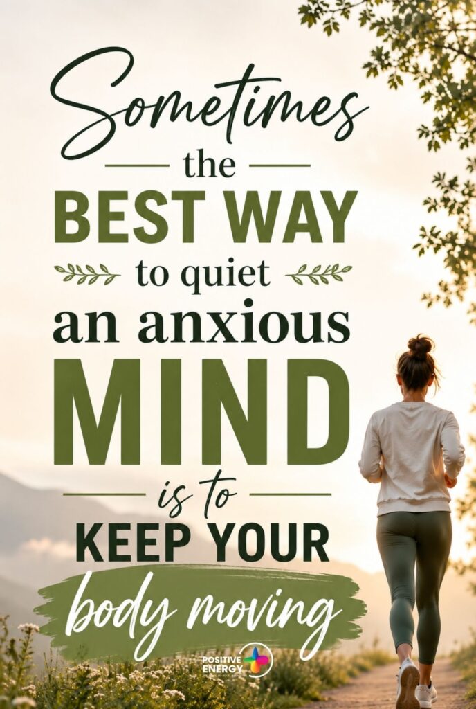 Sometimes the best way to quiet an anxious mind is to keep your body moving