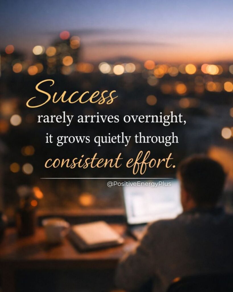 Success rarely arrives overnight, it grows quietly through consistent effort