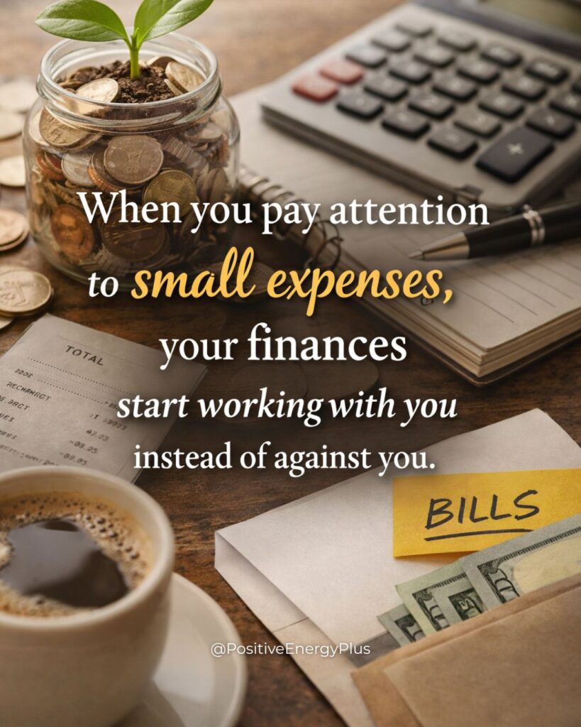 When you pay attention to small expenses, your finances start working with you instead of against you.