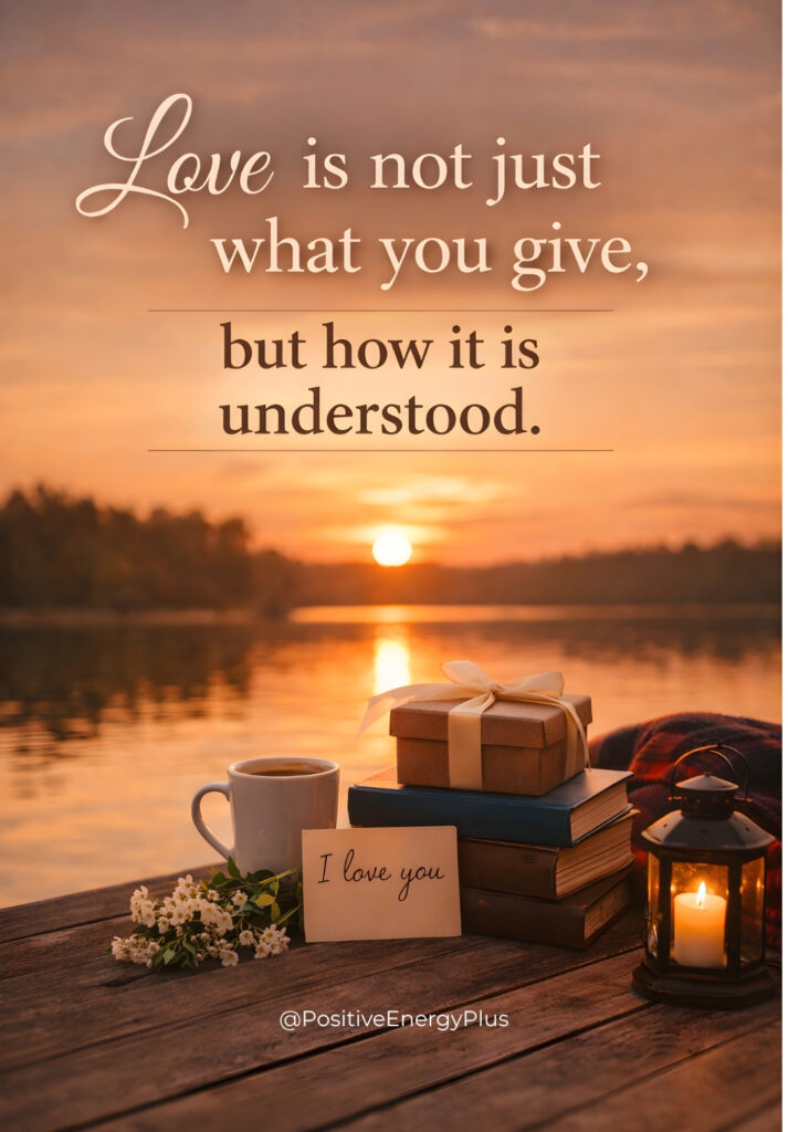 Love is not just what you give, but how it is understood.