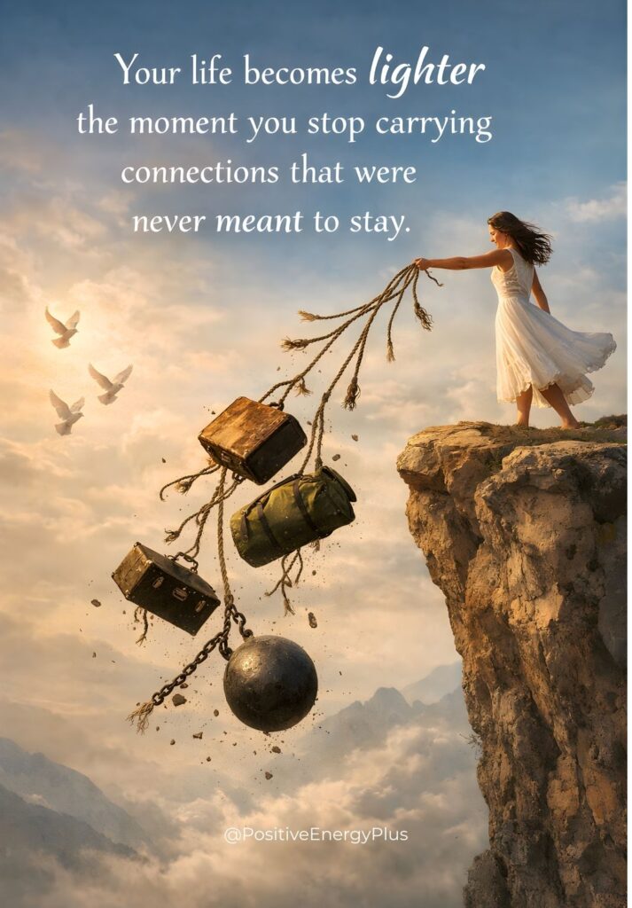 Your life becomes lighter the moment you stop carrying connections that were never meant to stay.