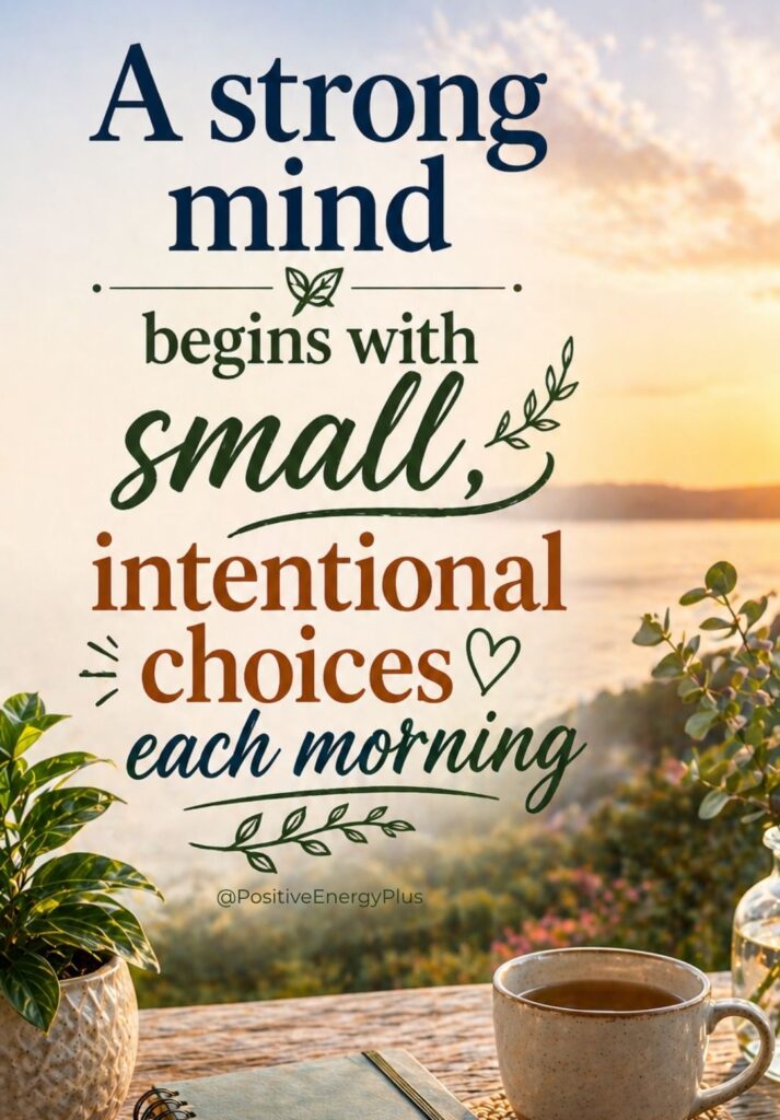 A strong mind begins with small, intentional choices each morning