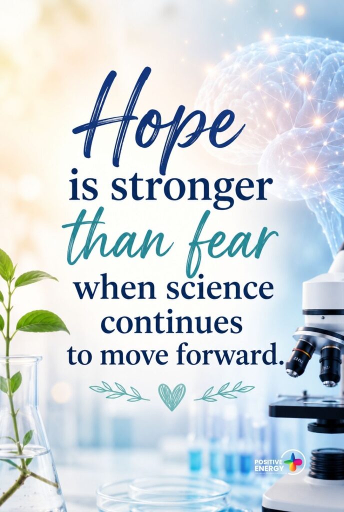 Hope is stronger than fear when science continues to move forward